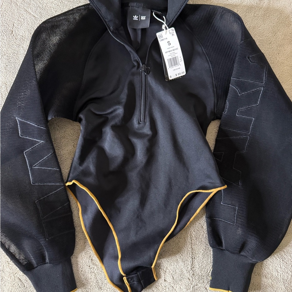 Ivy Park Women’s Black and Gold Bodysuit